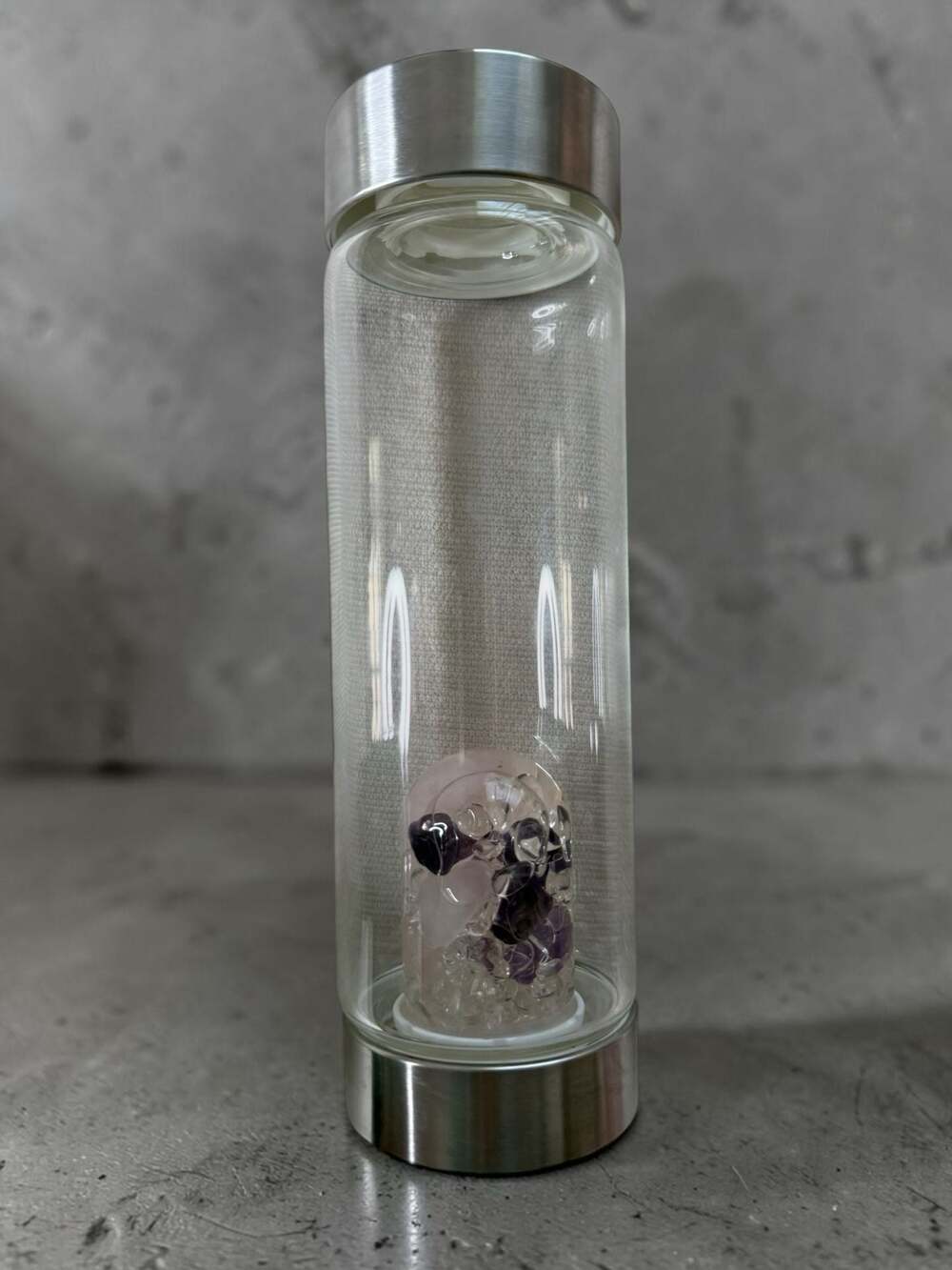 VitaJuwel Wellness ViA Gemstone Glass Water Bottle